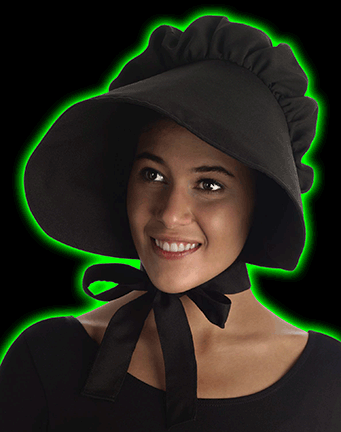 Black Colonial Bonnet