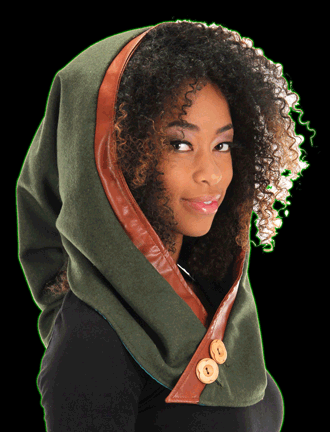 Woodland Elf Plush Hood