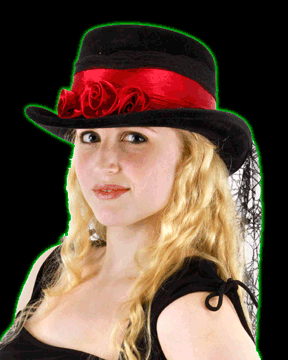 Gothic Rose Top Hat