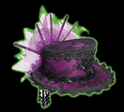 Mini Lace Purple Top Hat
