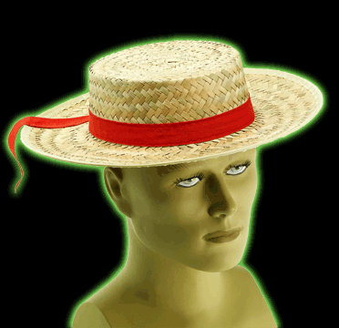 Straw Gondolier hat