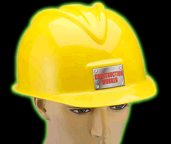 Construction Worker yellow helmet