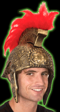 Trojan Helmet with red feathers