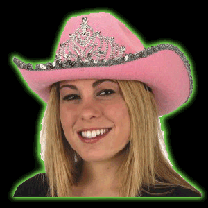 Pink Cowgirl Hat with Tiara