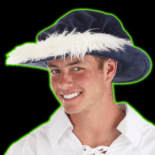 Disney Prince Charming Blue Feather Hat
