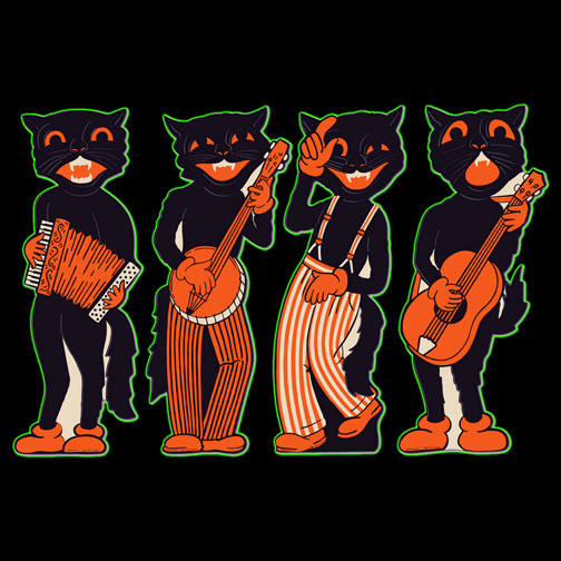Scat Cat Band Vintage Halloween Cutouts