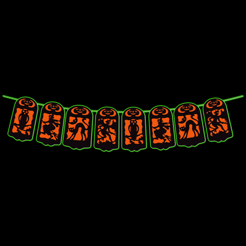 Vintage Halloween Silhouette String Banner