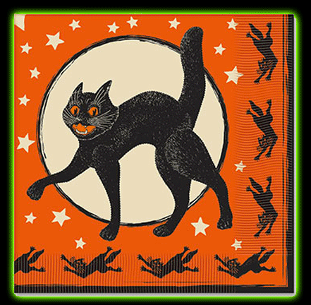 Vintage Halloween Cat Napkins