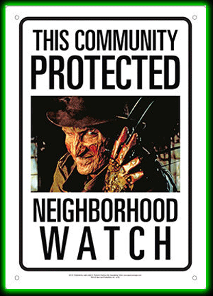 nightmare on elm street tin sign