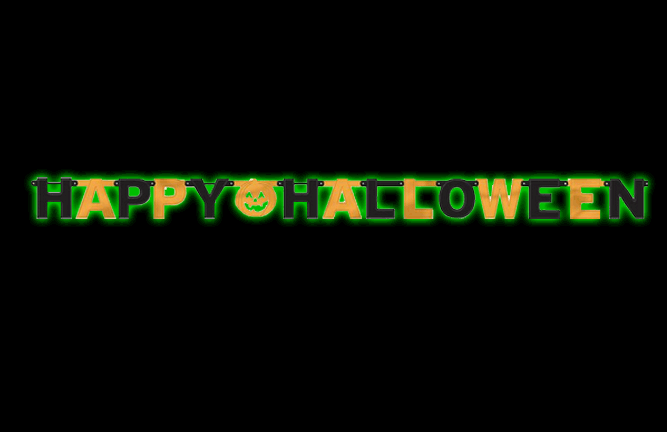 Happy Halloween Foil Letter Banner