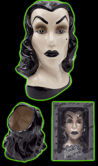 Vampira Portrait Ceramic Vase