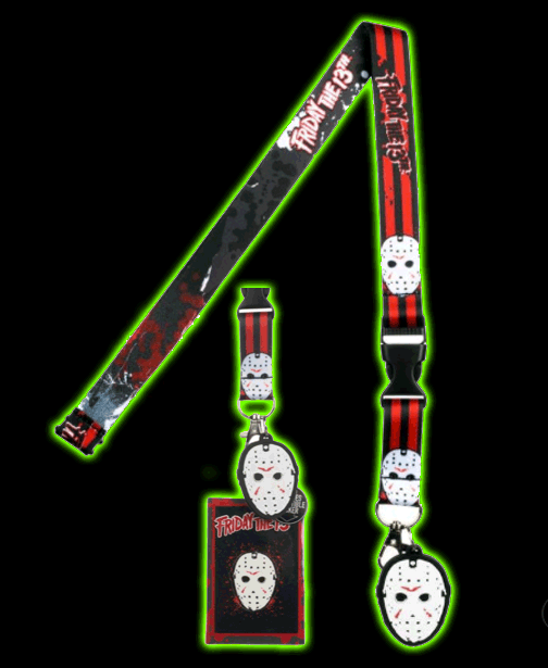 Friday The 13th Lanyard with Jason Mask Rubber Charm