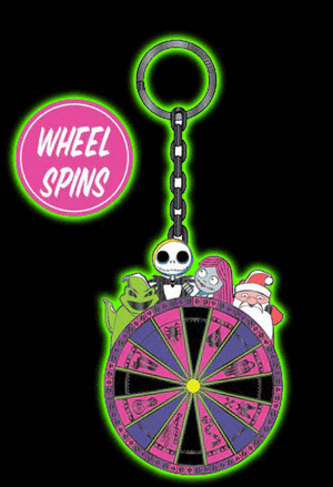 Loungefly Nightmare Before Christmas Spinning Wheel Enamel Keychain