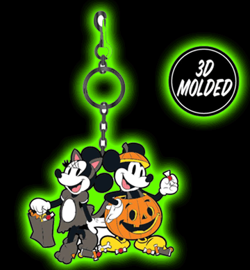 Loungefly: Disney - Mickey And Minnie Halloween 3D Molded Keychain