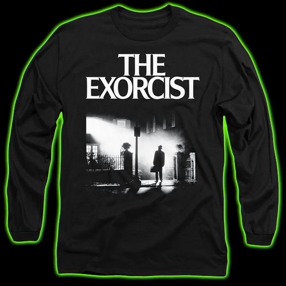The Exorcist Poster Image Black and White Long Sleeve T-Shirt
