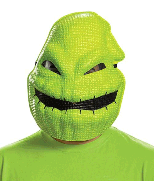 Adult Oogie Boogie Green Vacuform Costume Mask
