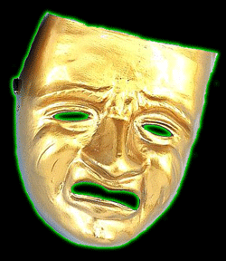 Venetian Gold Tragedy Face Mask