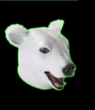Adult Latex Polar Bear Mask