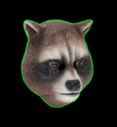 Adult Latex Raccoon Mask