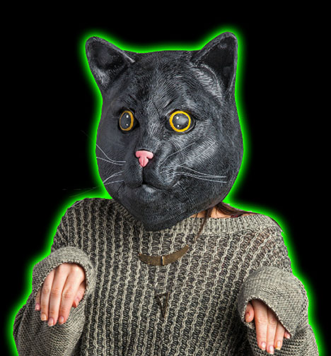 Black Jack The Cat Mask