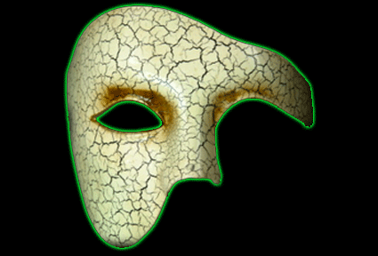 Venetian Crackled Phantom<br>Half Face Mask