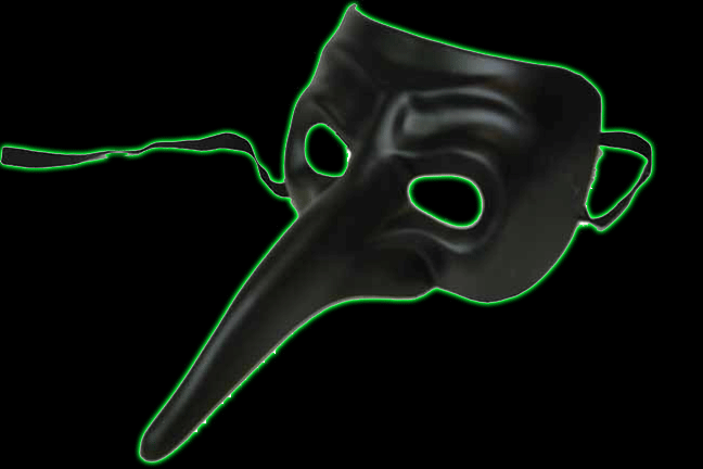 Venetian Black Medium Nose<br> Half Face Mask