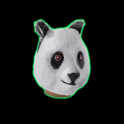 Panda Bear Latex Mask