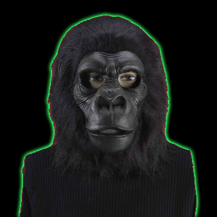 Gorilla Latex Mask With Hair