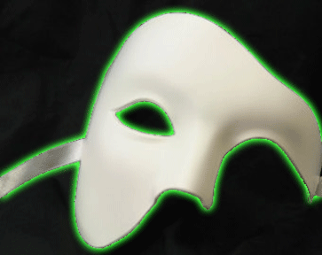 Venetian White Phantom<br>Half Face Mask