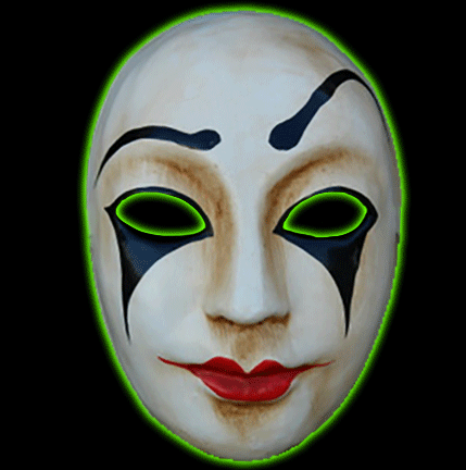 Venetian Full Face Mask w/Half<br>Raised Brow