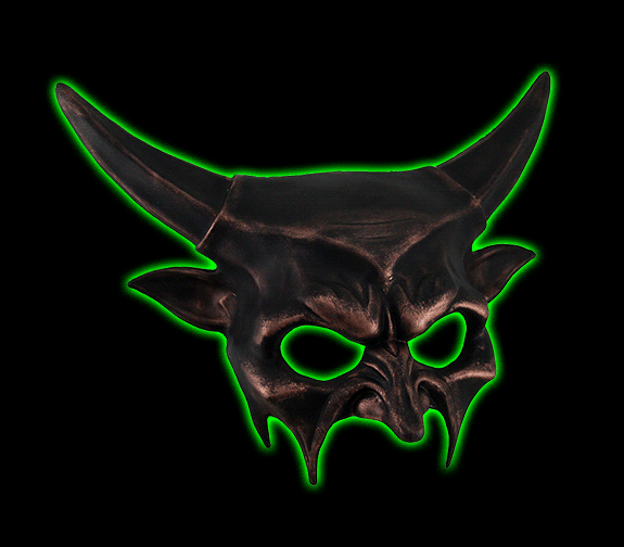 Bronze Devil Half Face Mask