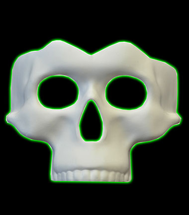 White Skull Half Mask