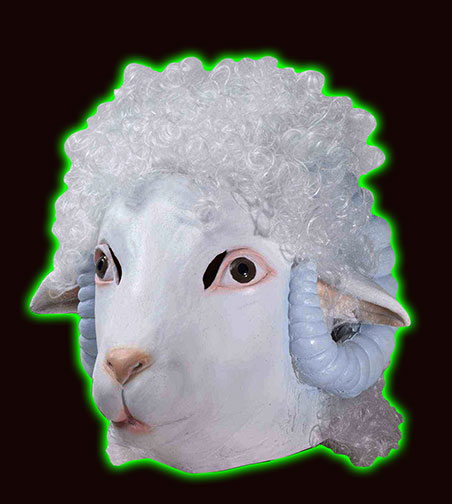 Ram Mask With Faux Wool