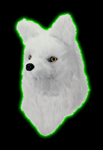 White Fox Moving Mouth Mask