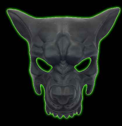 Black Armored Wolf Mask