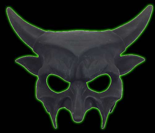 Black Devil Half Face Mask