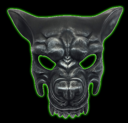 Silver Armored Wolf Mask