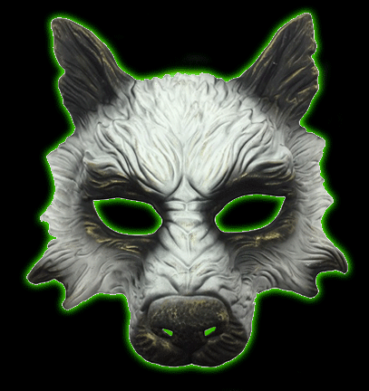 White Wolf Half Face Mask