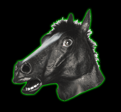 Black Horse Latex Mask