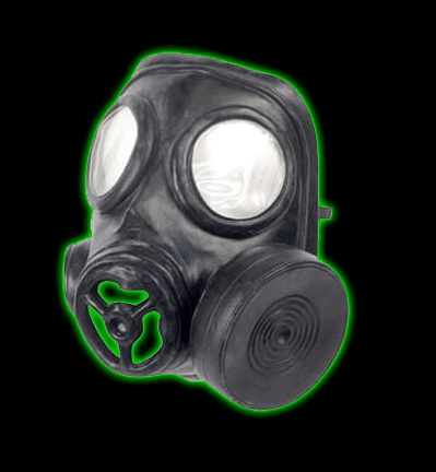 Gas Mask - Black with Goggles