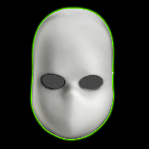 Blank Black Eyes Doll Mask