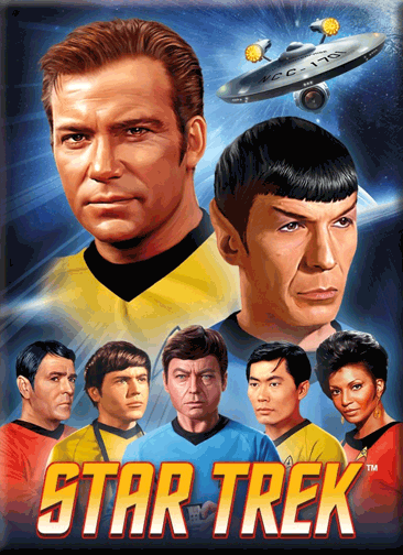 Star Trek- Group Flat Magnet