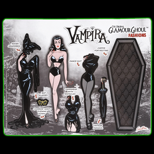 Vampira Glamour Ghoul Dress Up Magnet Set