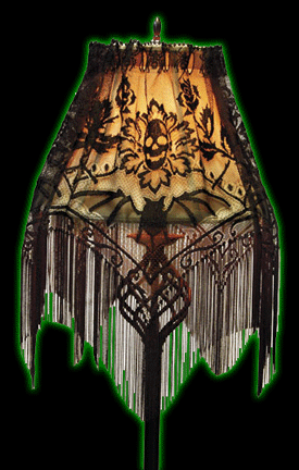 Skull And Bat Lace Lampshade Topper - 60