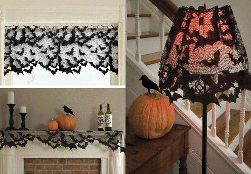 Going Batty 4-way <br>Lampshade, Swag, or Mantle Scarf - 60