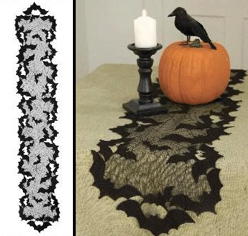 Going Batty Lace <br>Table Runner - 14