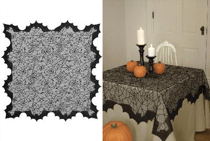 BATS! Square Lace <br>Table Topper - 58