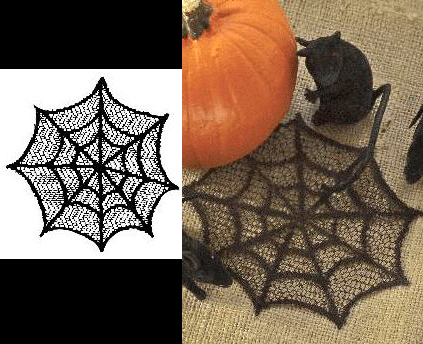 Spider Web Doilies<br>set of four - 6