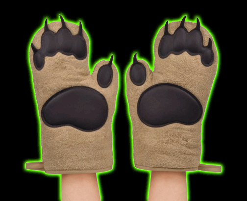 Bear Hands Oven Mitts