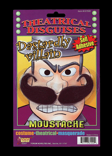 Datardly Villan Moustache - Black